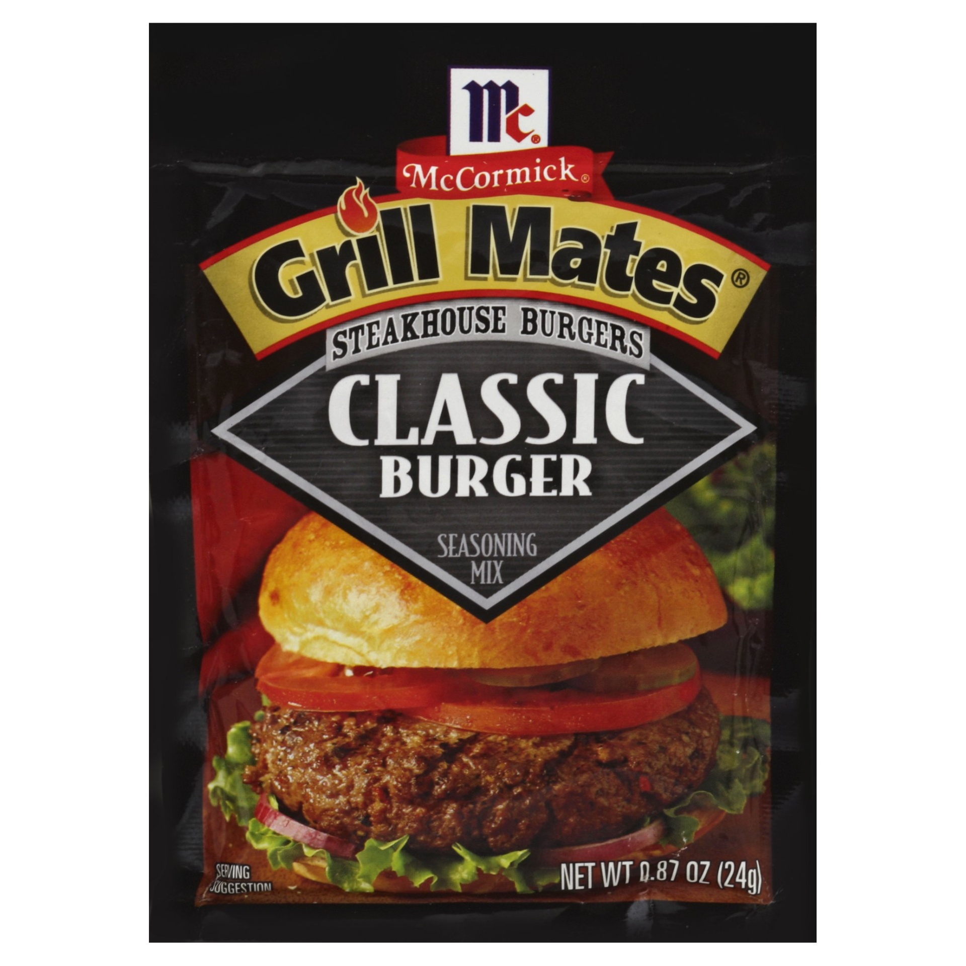 slide 1 of 1, McCormick Grill Mates Classic Burger Seasoning Mix, 0.87 oz