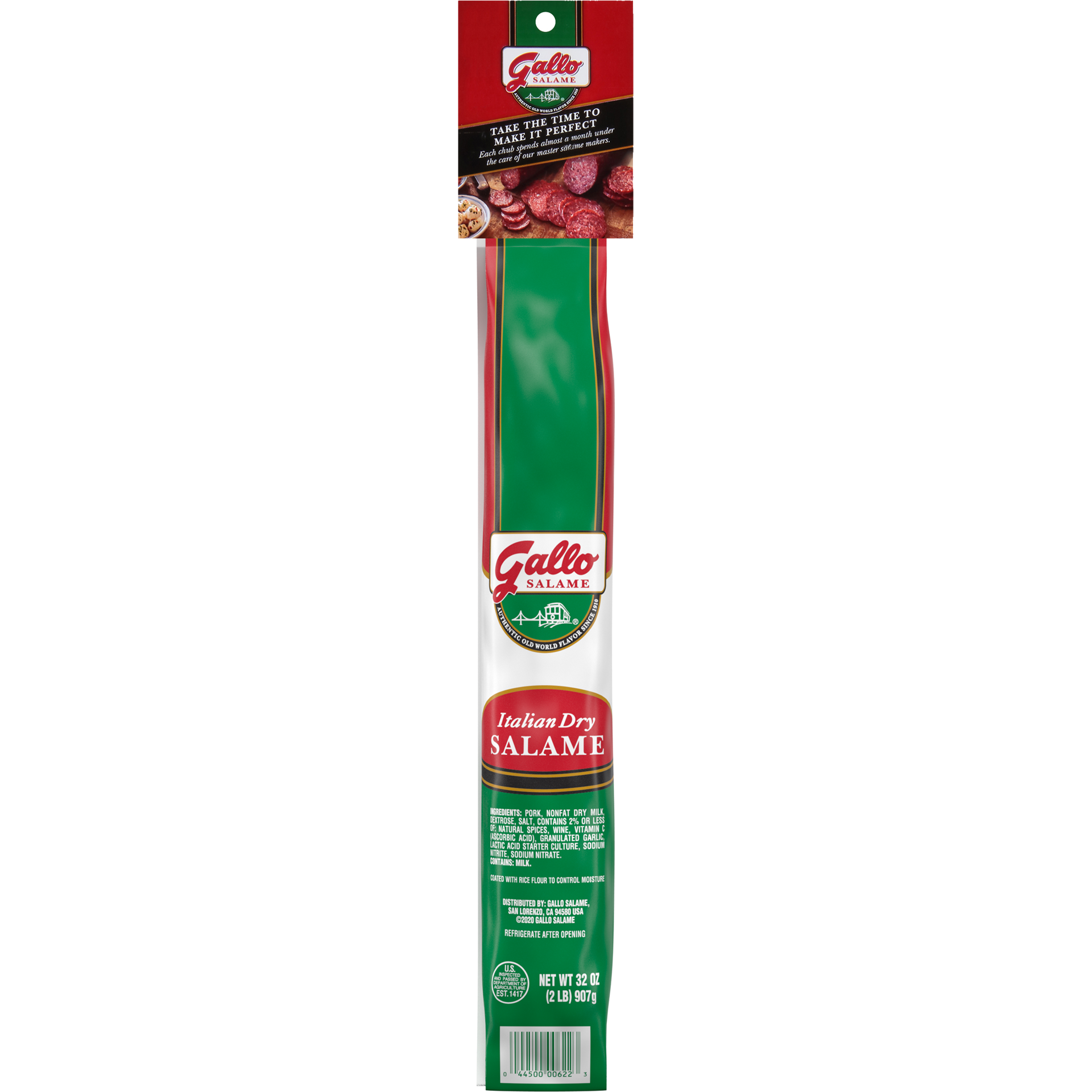 slide 1 of 6, Gallo Salame Premium Italian Dry Salami Chub, 32 oz., 907.18 g