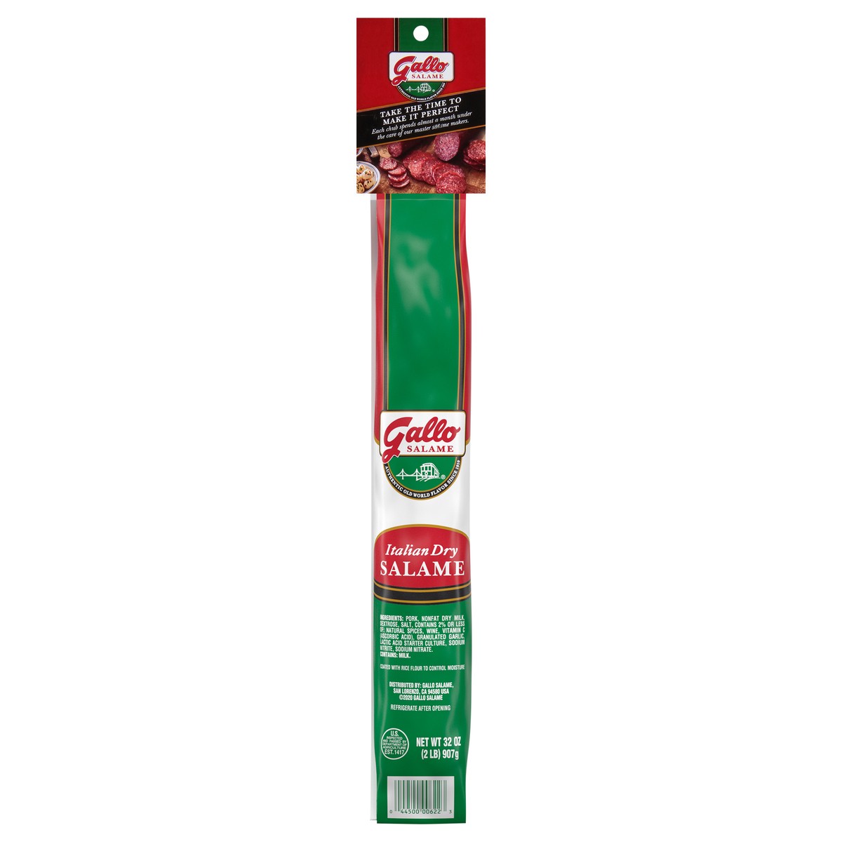 slide 1 of 6, Gallo Salame Premium Italian Dry Salami Chub, 32 oz., 907.18 g