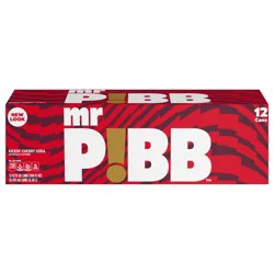 Mr. Pibb Cherry Soda Soft Drink Fridge Pack Cans, 12 fl oz, 12 Pack