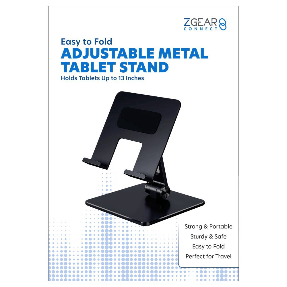 slide 1 of 1, ZGear Adjustable Metal Tablet Stand, 1 ct