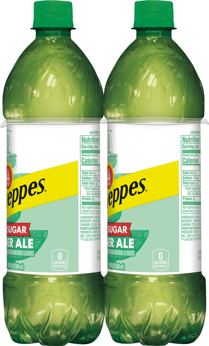 slide 2 of 7, Schweppes 6 Pack Zero Sugar Ginger Ale 16.9 fl oz Bottle 6 ea Case, 6 ct