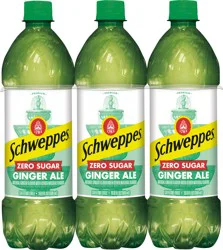 Schweppes 6 Pack Zero Sugar Ginger Ale 16.9 fl oz Bottle 6 ea Case
