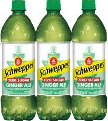 Schweppes 6 Pack Zero Sugar Ginger Ale 16.9 fl oz Bottle 6 ea Case