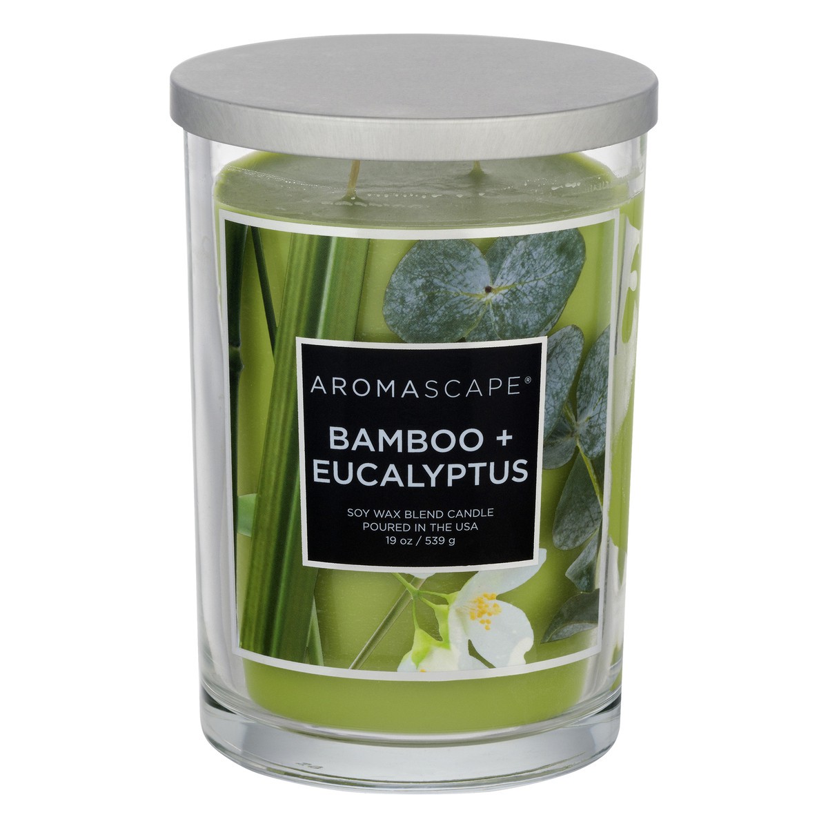 slide 1 of 9, Aromascape Bamboo + Eucalyptus Candle 1 ea, 1 ct