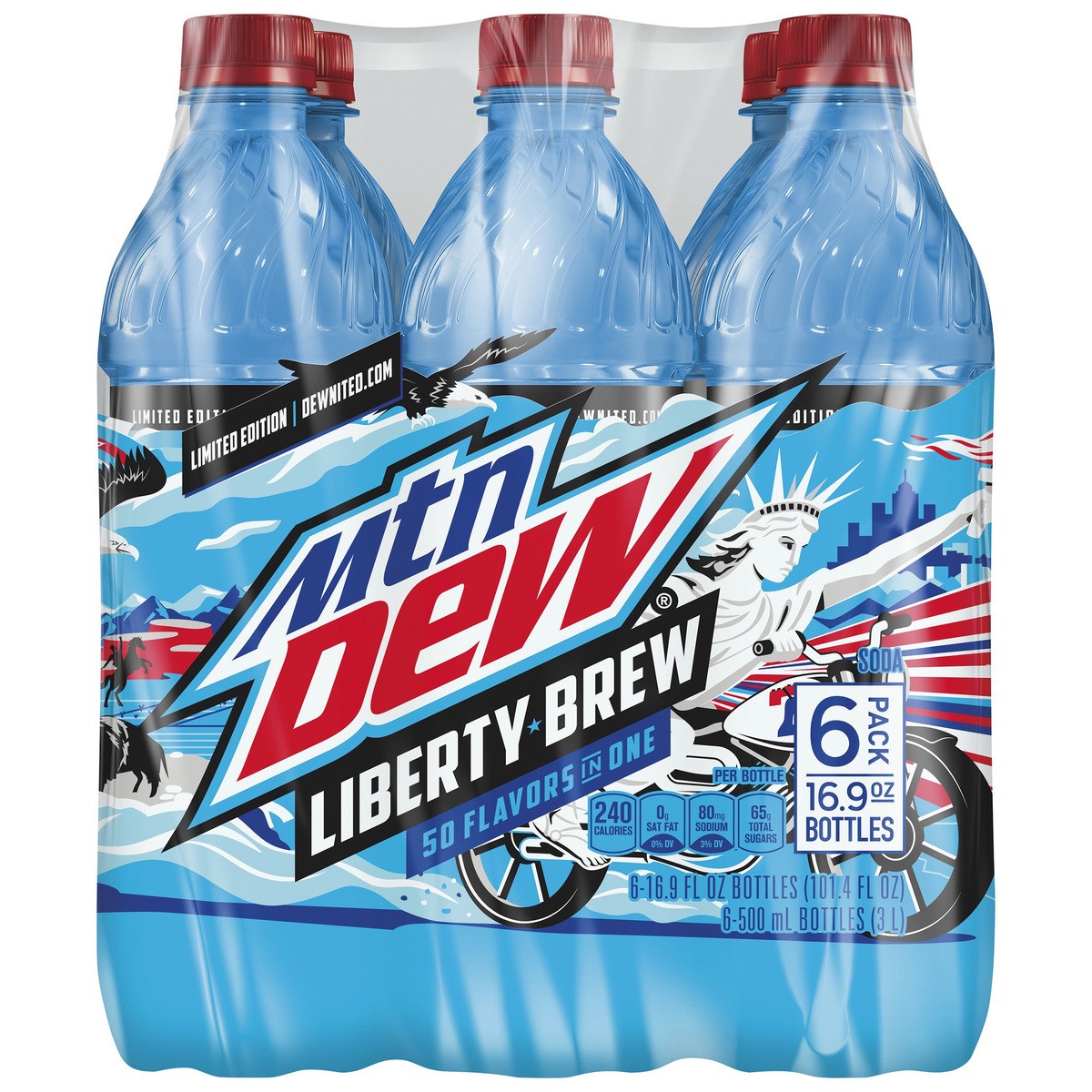 slide 3 of 4, Mountain Dew Soda, 6.34 lb
