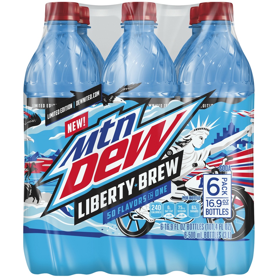 slide 1 of 4, Mountain Dew Soda, 6.34 lb