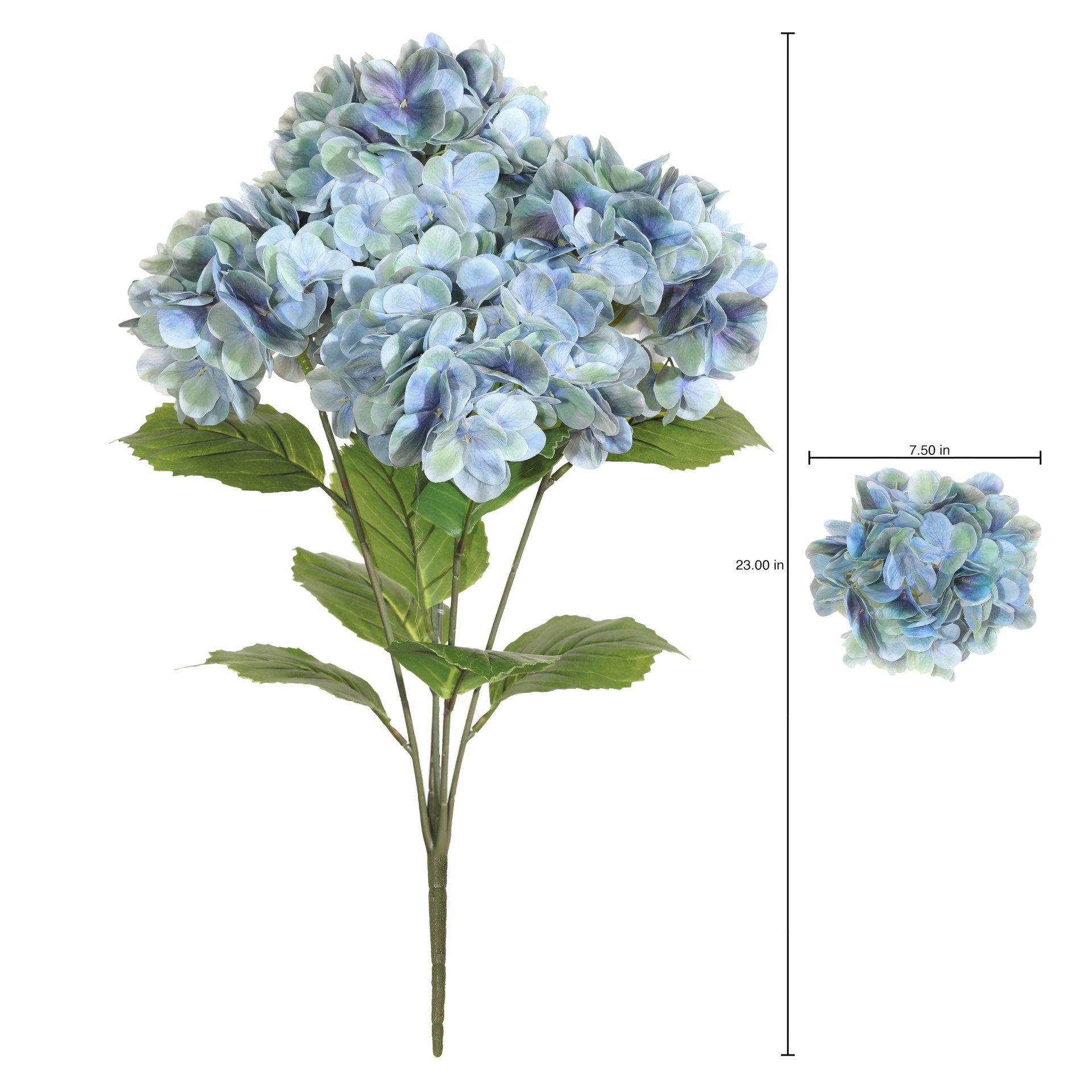 slide 3 of 3, 23" Green & Blue Hydrangea Bush By Ashland, 23 in