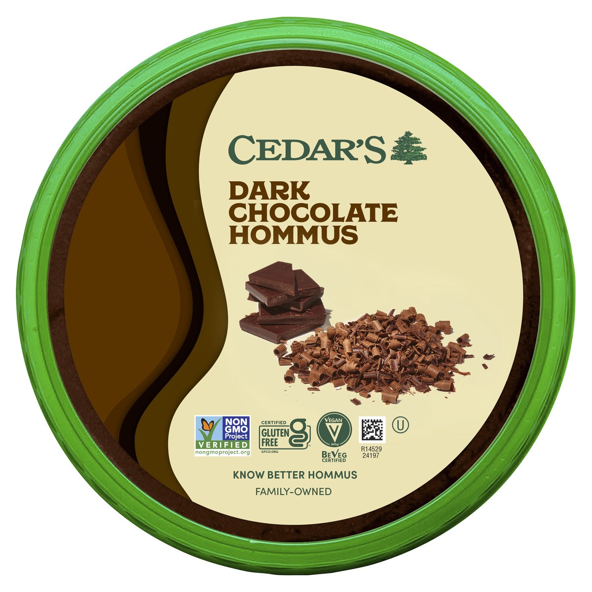 slide 1 of 4, Cedar's Dark Chocolate Hummus, 8 oz