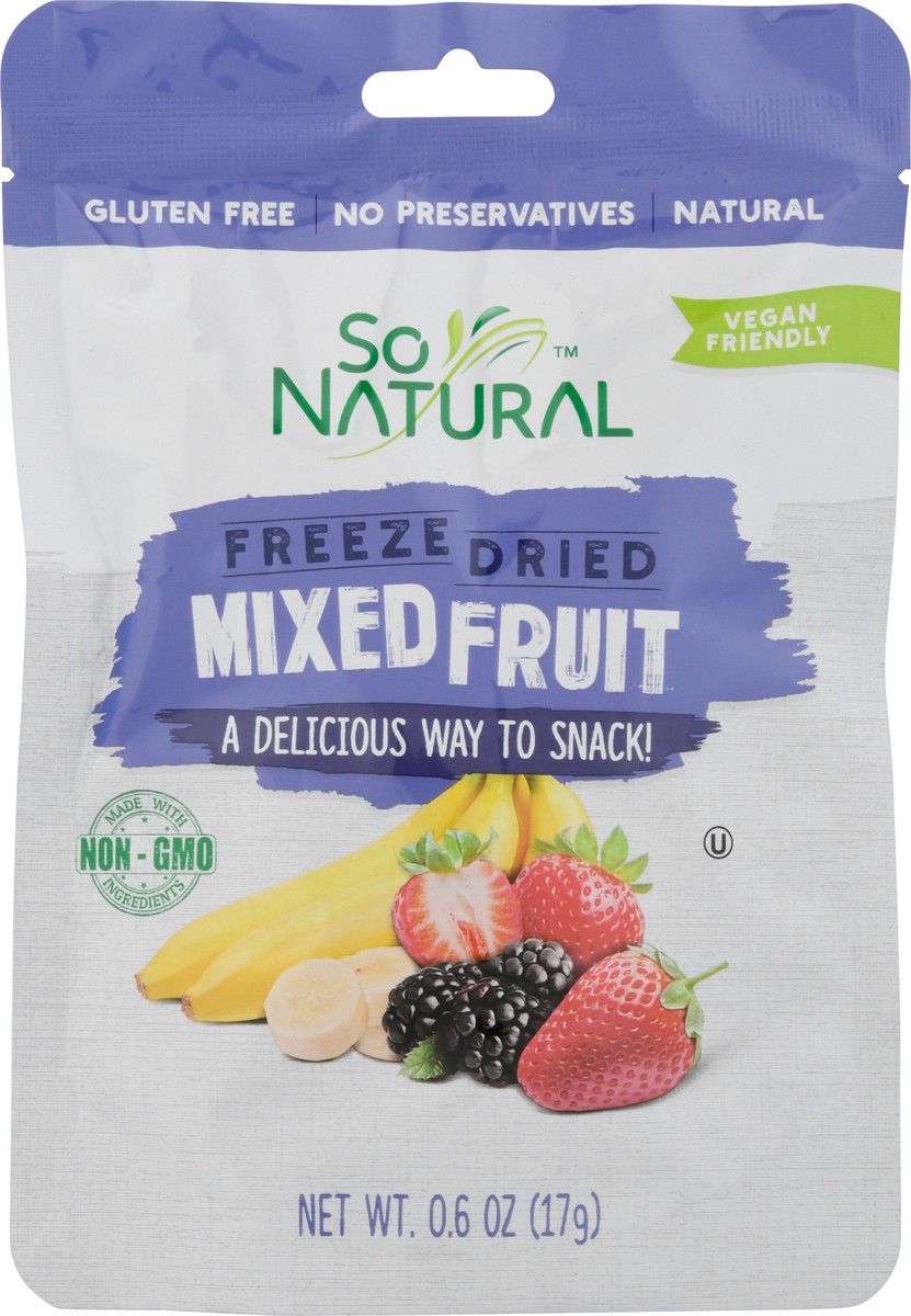 slide 1 of 9, SoNatural Freeze Dried Mixed Fruit 0.6 oz, 0.6 oz