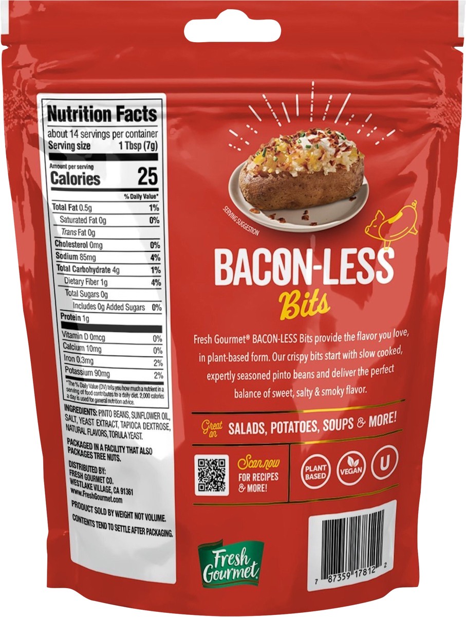 slide 2 of 3, Fresh Gourmet 3.5 oz. Bacon Less Bits, Bag, 3.5 oz