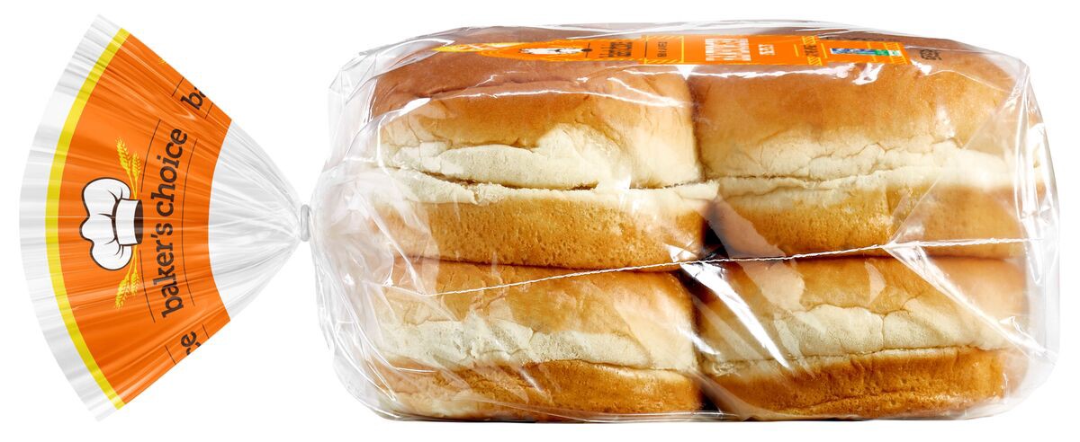 slide 4 of 9, Baker's Choice Hamburger Buns, 12 oz