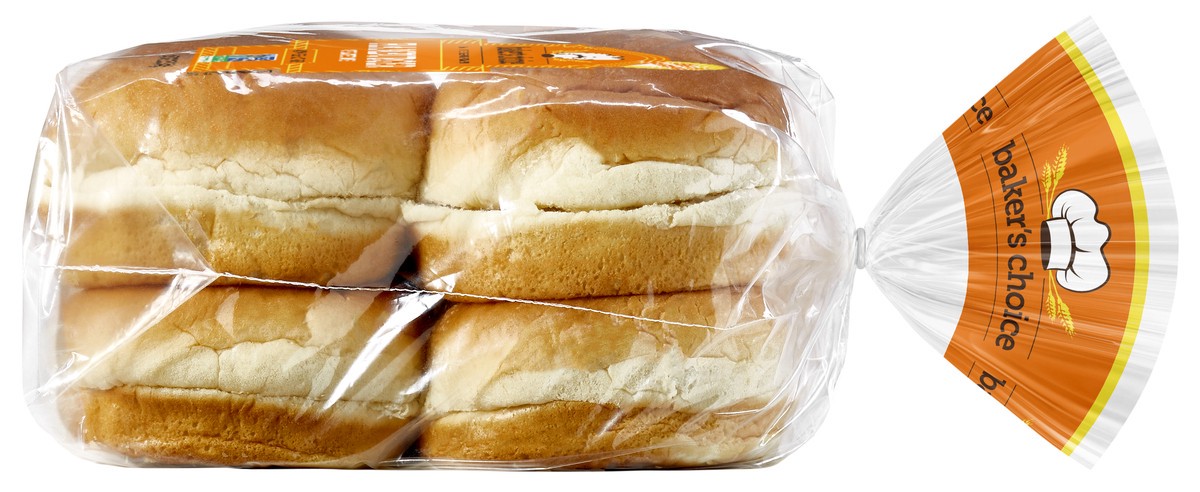 slide 5 of 9, Baker's Choice Hamburger Buns, 12 oz