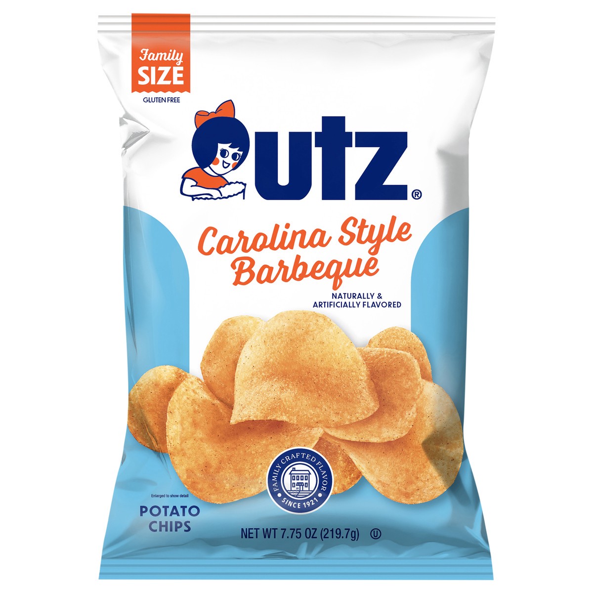 slide 1 of 1, Utz Chip Carolina Bbq - 7.75 oz, 7.75 oz