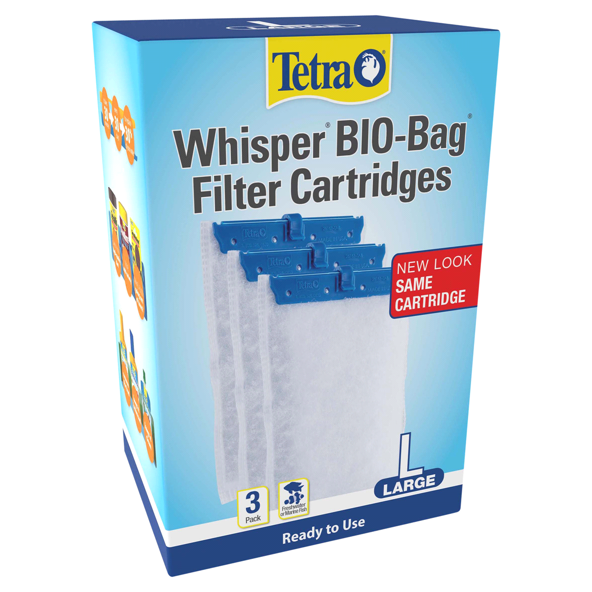 slide 1 of 13, Tetra Whisper Bio-Bag Disposable Filter Cartridge 3 Count, For Aquariums, Large, 0.40 lb