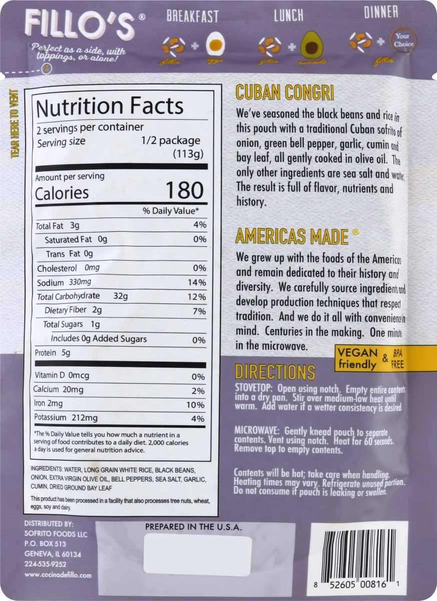 slide 6 of 6, Fillo's Fillos Cuban Congri, 8 oz