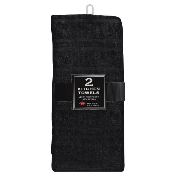 slide 1 of 1, Ritz Kitchen Towels, Black, 2 ct
