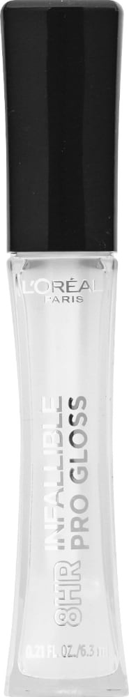 slide 1 of 1, L'Oréal Crystal Glass Infallible 8 Hour Lip Gloss, 0.21 oz