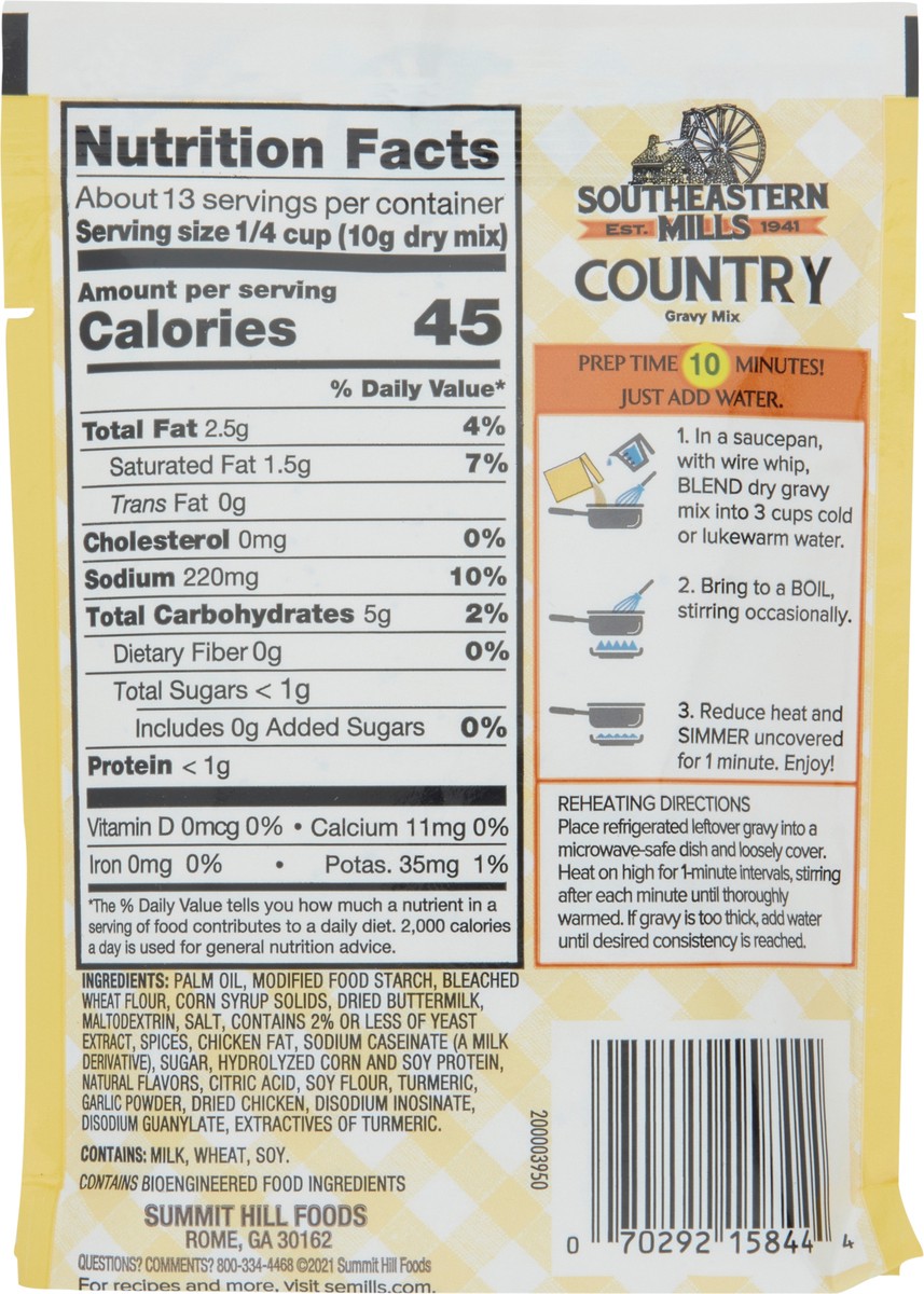 slide 8 of 8, Southeastern Mills Country Gravy Mix 4.5 OZ, 4.5 oz