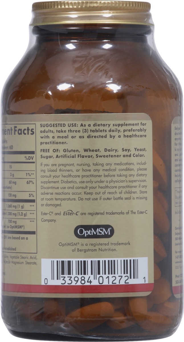 slide 4 of 12, Solgar Extra Strength Glucosamine Chondroitin MSM with Ester-C 180 Tablets, 180 ct