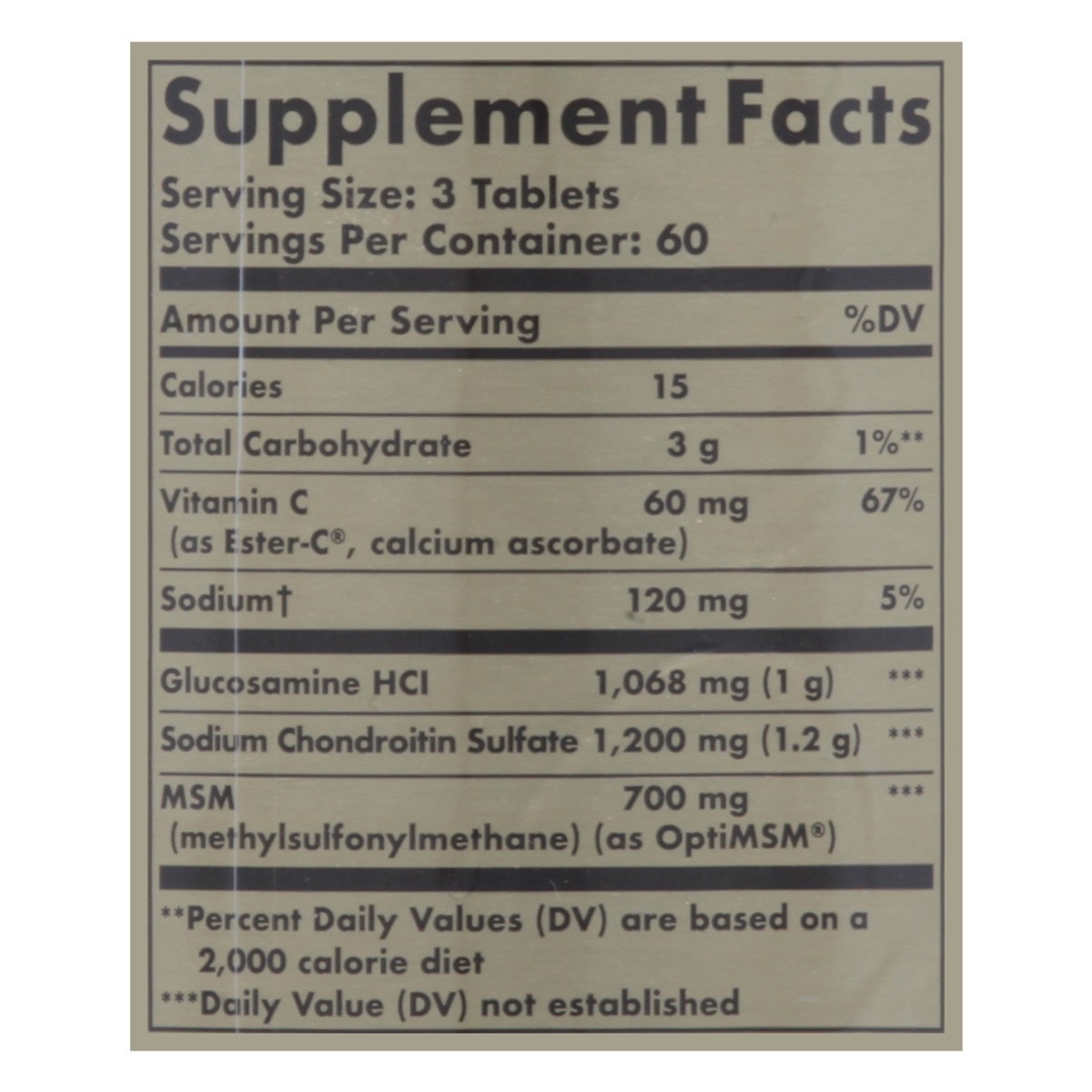 slide 12 of 12, Solgar Extra Strength Glucosamine Chondroitin MSM with Ester-C 180 Tablets, 180 ct