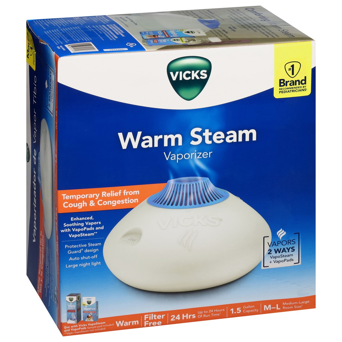 slide 14 of 14, Vicks Warm Steam Vaporizer Medium-Large Room Size 1 ea, 1 ct