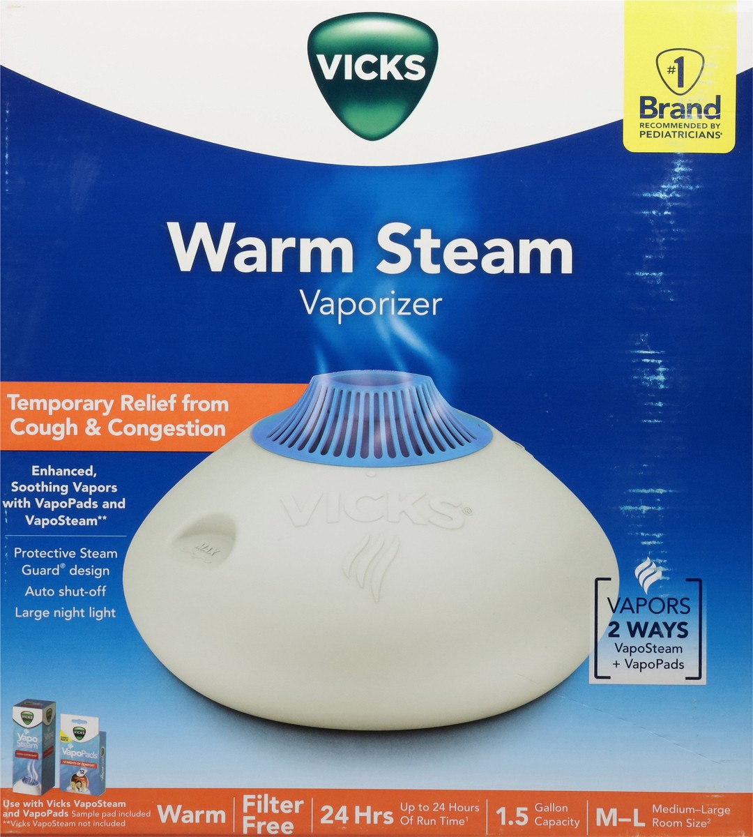 slide 9 of 14, Vicks Warm Steam Vaporizer Medium-Large Room Size 1 ea, 1 ct