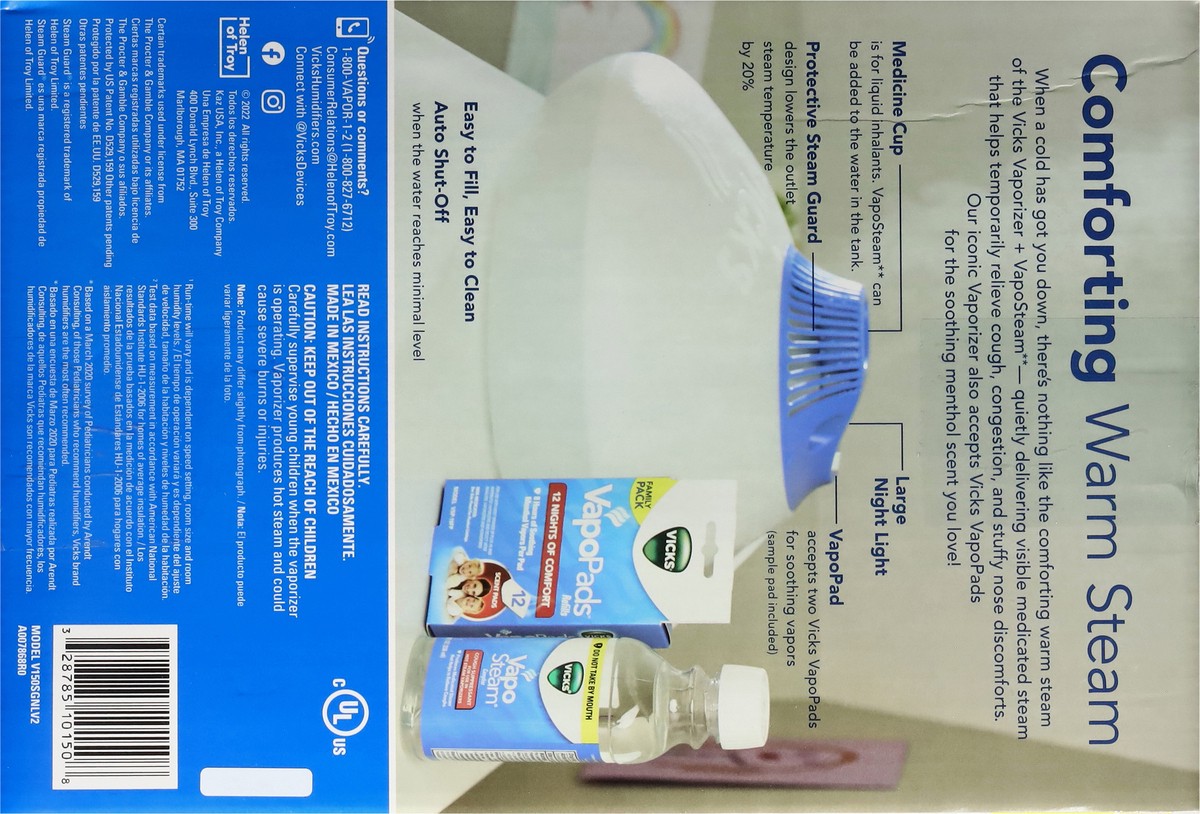 slide 3 of 14, Vicks Warm Steam Vaporizer Medium-Large Room Size 1 ea, 1 ct