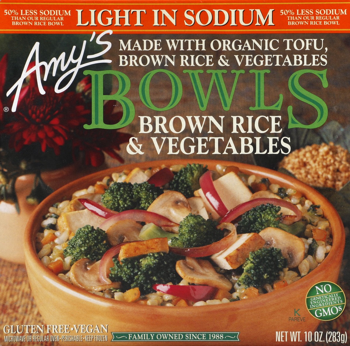 slide 4 of 4, Amy's Bowls Brown Rice And Vegetables, 10 oz