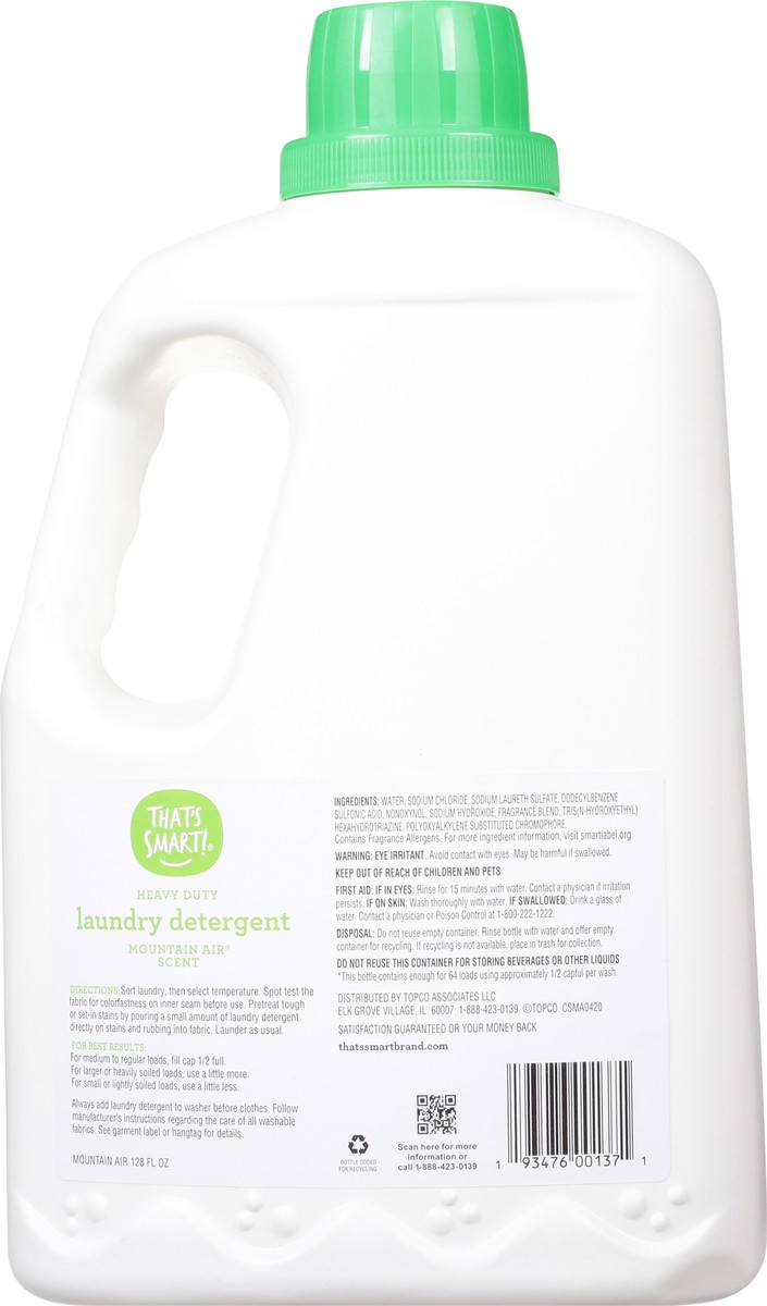 slide 5 of 9, That's Smart! Heavy Duty Mountain Air Scent Laundry Detergent 128 fl oz, 128 fl oz