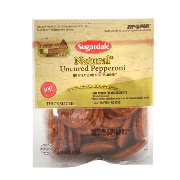 slide 1 of 1, Sugardale Foods Sugardale Natural Uncured Pepperoni, 8 oz