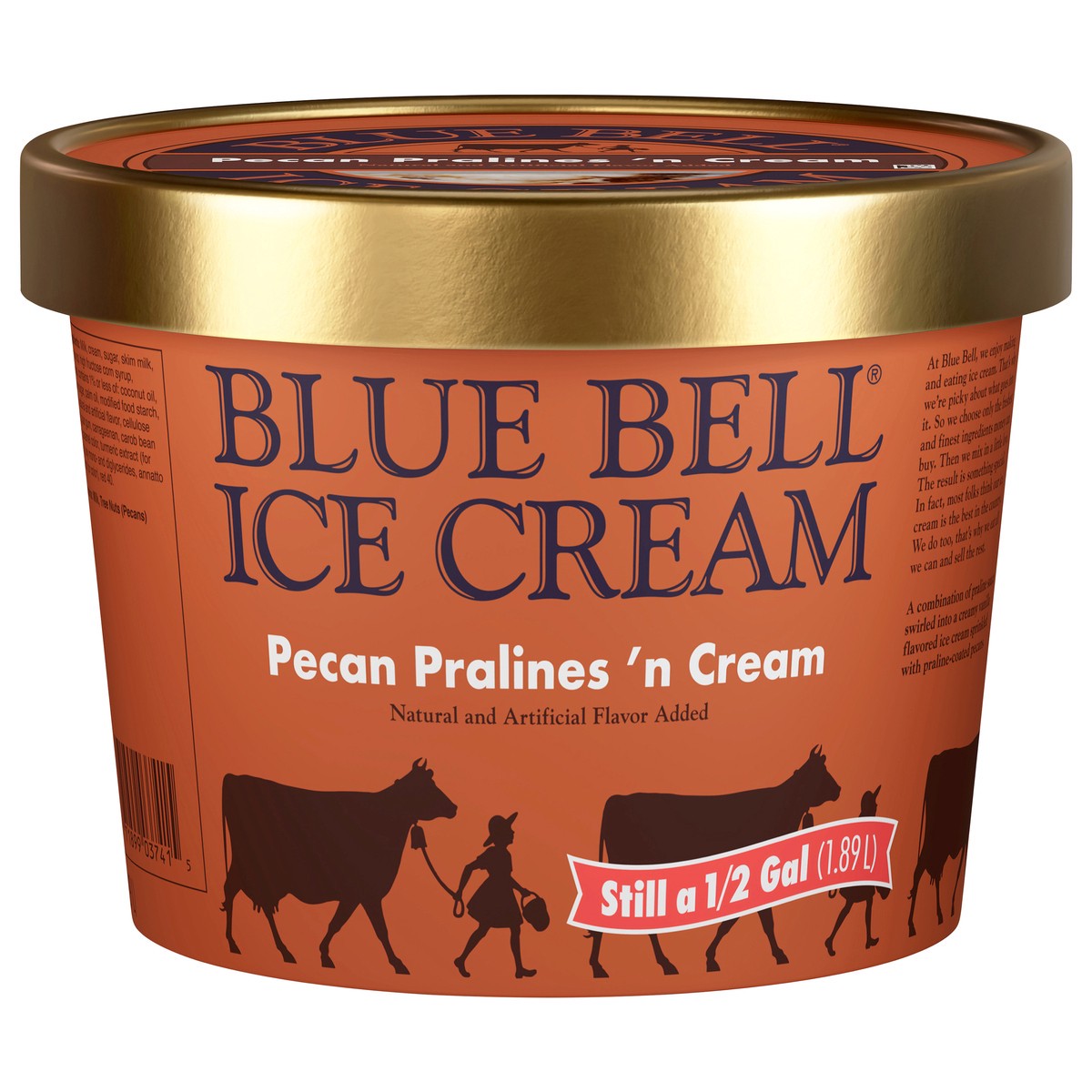 slide 1 of 15, Blue Bell Pecan Pralines 'n Cream Ice Cream Half Gallon, 64 fl oz, 1/5 gal