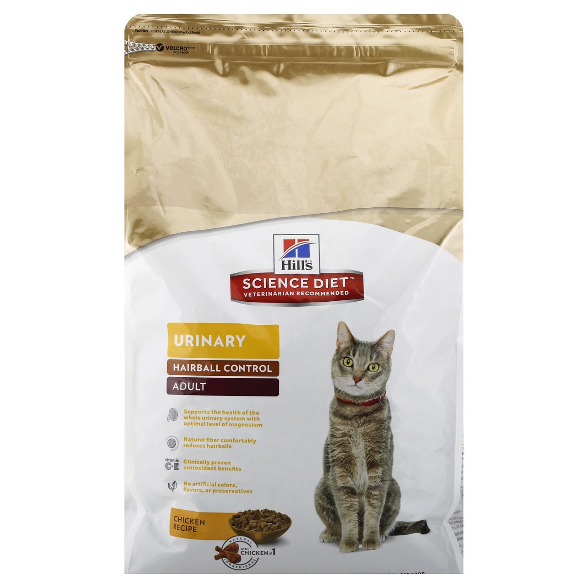 slide 4 of 9, Hill's Science Diet Premium Urinary Hairball Control Adult Chicken Recipe Cat Food 15.5 lb, 15.5 lb