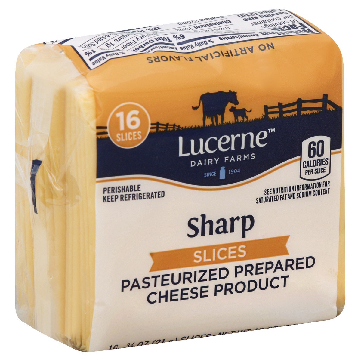 slide 1 of 5, Lucerne Dairy Farms Lucerne Cheese American Pstrzd Iws Slcd, 16 ct