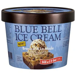 Blue Bell Banana Fudge Ice Cream Half Gallon, 64 fl oz