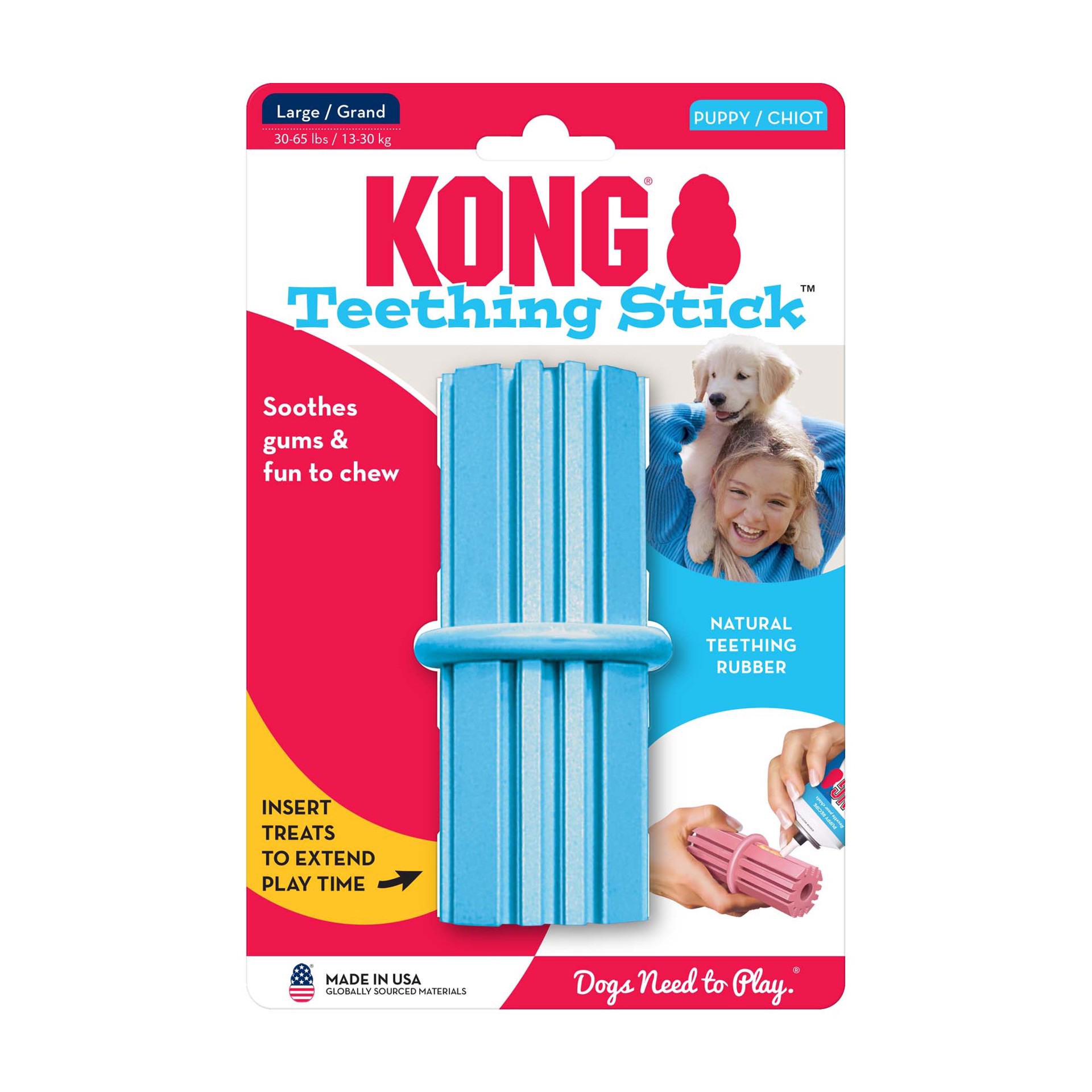 slide 1 of 1, KONG Puppy Teething Stick Assorted Dog Toy, LG