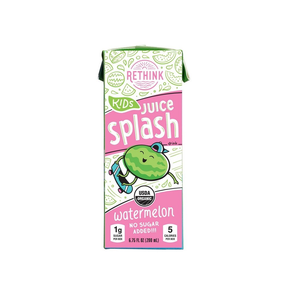 slide 3 of 6, Rethink Juice Splash Watermelon, 8 ct; 6.75 oz