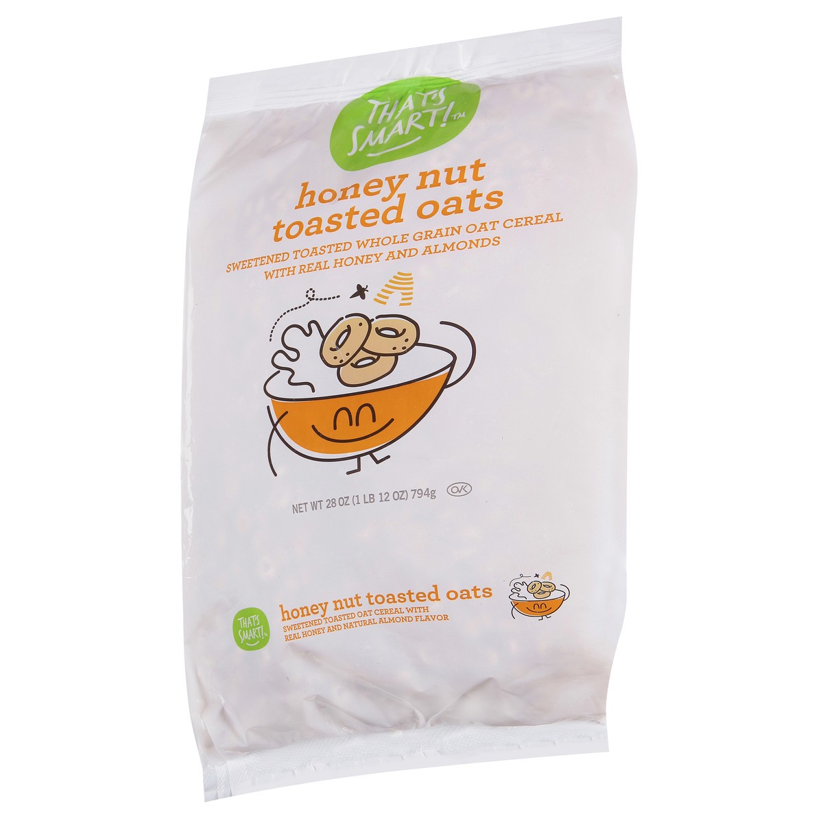 slide 11 of 16, That's Smart! Honey Nut Toasted Oats Cereal 28 oz, 28 oz