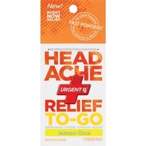 slide 1 of 1, UrgentRx Lemon-Lime Headache Relief To-Go Fast Powders, 1 ct