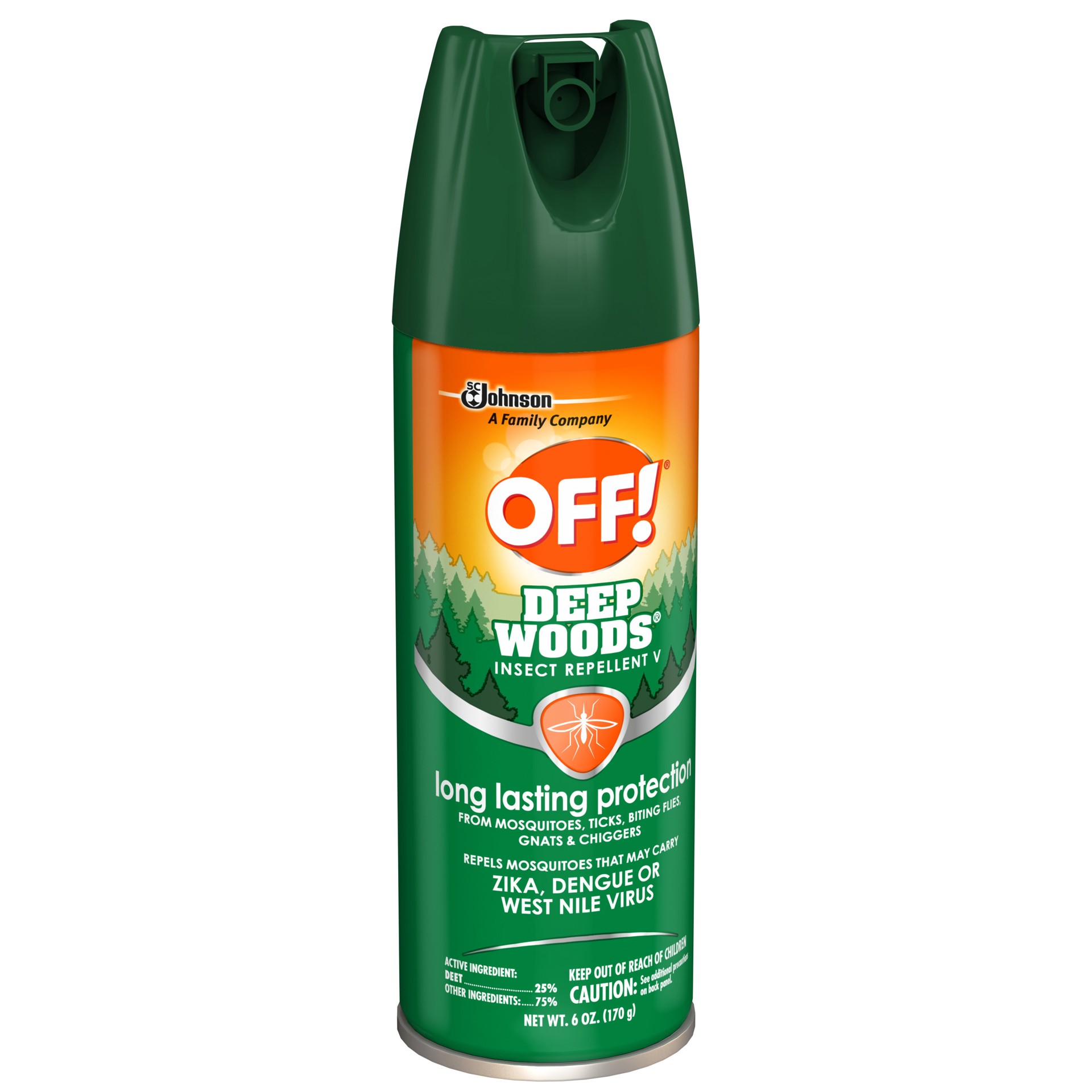 slide 5 of 5, OFF! Deep Woods Mosquito Repellent V, up to 8 Hours of Protection from Mosquitoes, 6 oz, 6 oz