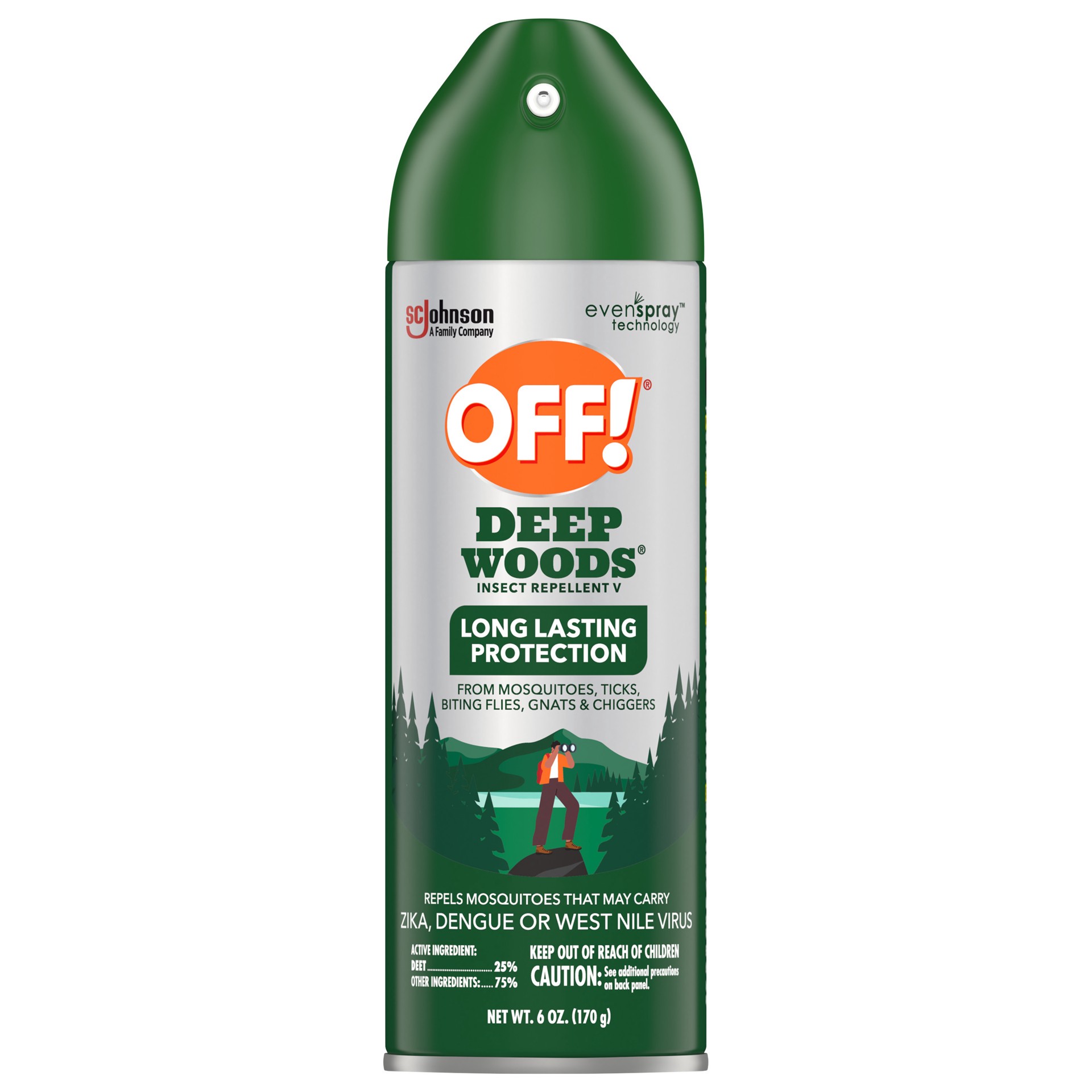 slide 1 of 5, OFF! Deep Woods Mosquito Repellent V, up to 8 Hours of Protection from Mosquitoes, 6 oz, 6 oz