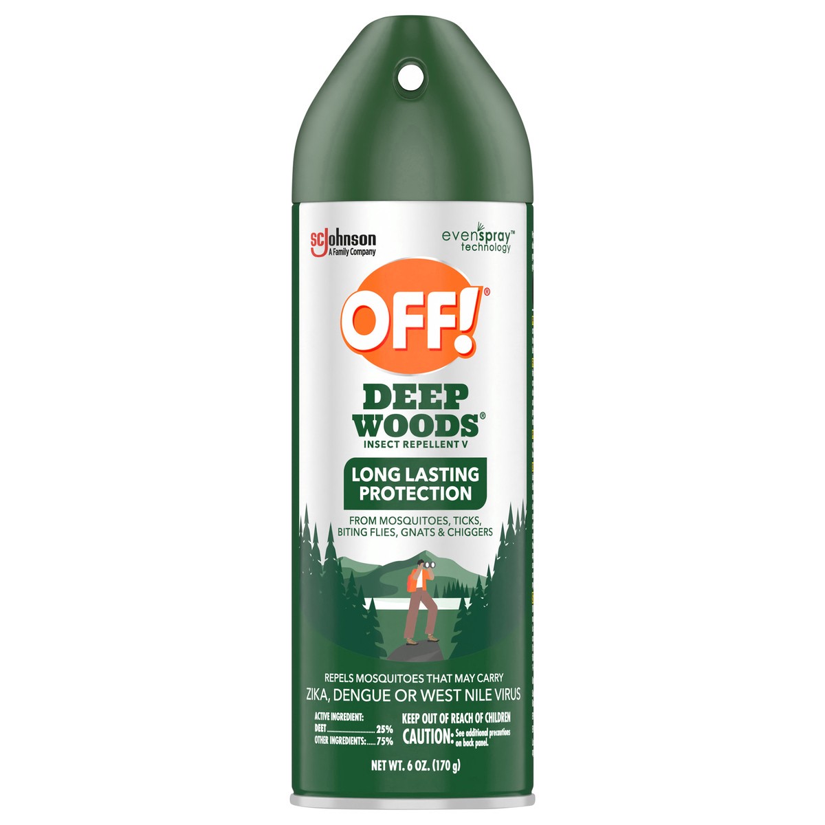 slide 1 of 5, OFF! Deep Woods Mosquito Repellent V, up to 8 Hours of Protection from Mosquitoes, 6 oz, 6 oz