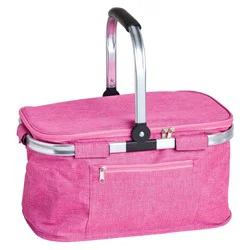 Destination Holiday Collapsible Insulated Basket - Pink