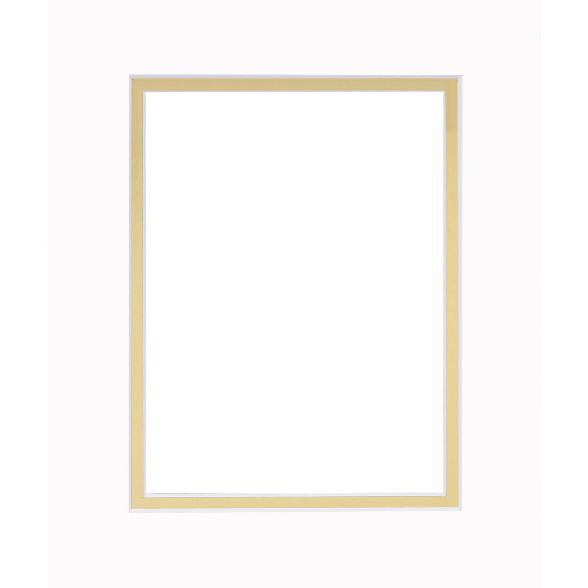 slide 2 of 2, 8" X 10" White & Gold Double Mat, 5" X 7" Opening Size By Studio Decor, 8 in x 10 in