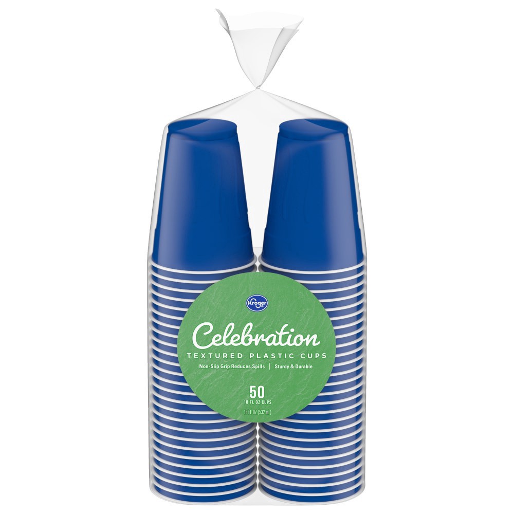 slide 1 of 4, Kroger Textured Plastic Cups, 50 ct; 18 fl oz