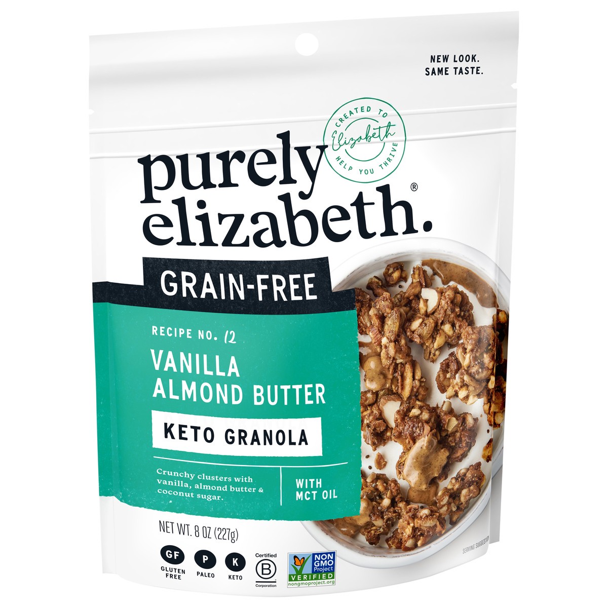 slide 9 of 9, Purely Elizabeth Vanilla Almond Butter Grain Free Keto Granola, 8 oz