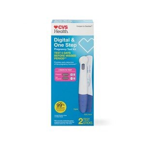 slide 1 of 1, CVS Health Digital & Analog Pregnancy Test, 2 ct