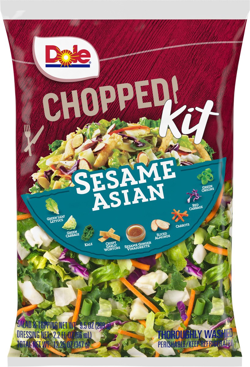 slide 6 of 7, Dole Chopped Sesame Asian Salad Kit, 12.25 oz