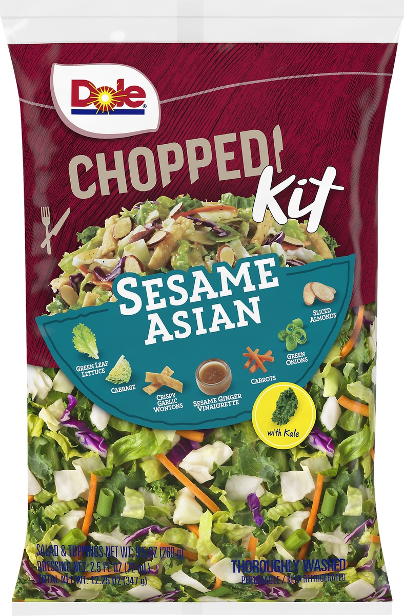 slide 4 of 5, Dole Chopped Sesame Asian Salad Kit, 13.6 oz