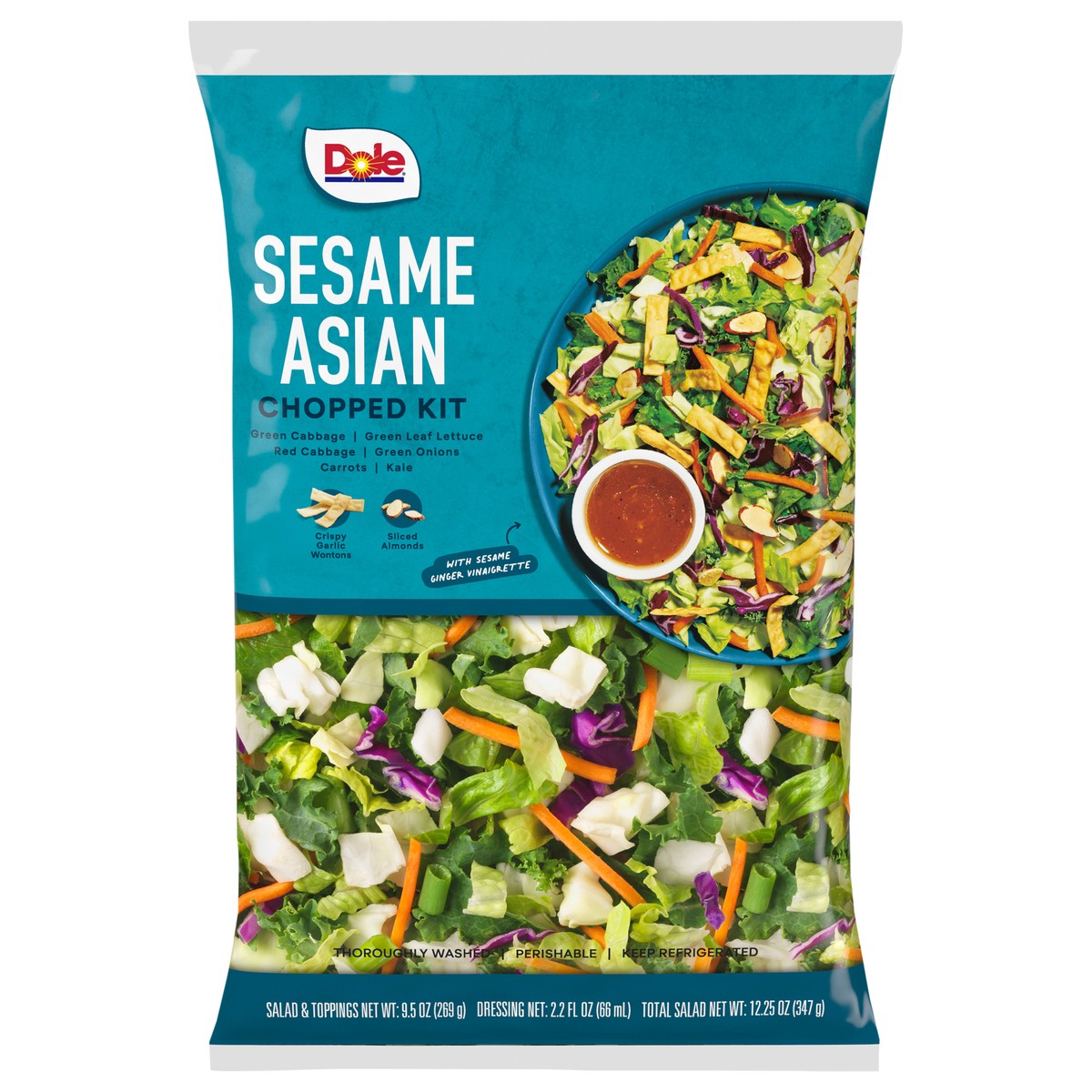 slide 1 of 7, Dole Sesame Asian Chopped Salad Kit, 12.25oz, 12.25 oz